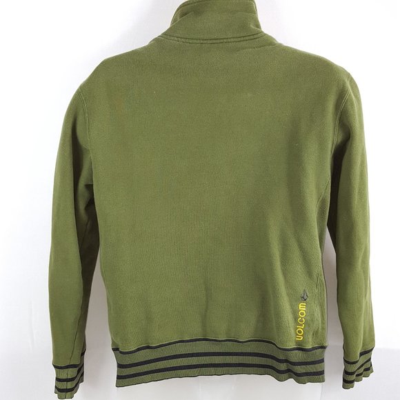 Volcom Full-Zip Sweatshirt Green Mens Small - Picture 2 of 3